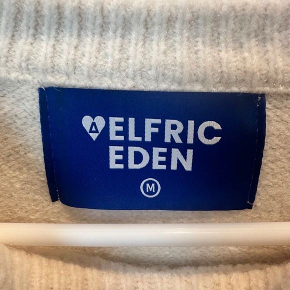 Aelfric Eden Cream Soft Oversized Crew Neck Cable Knit Sweater - Size M - EUC - Picture 7 of 7